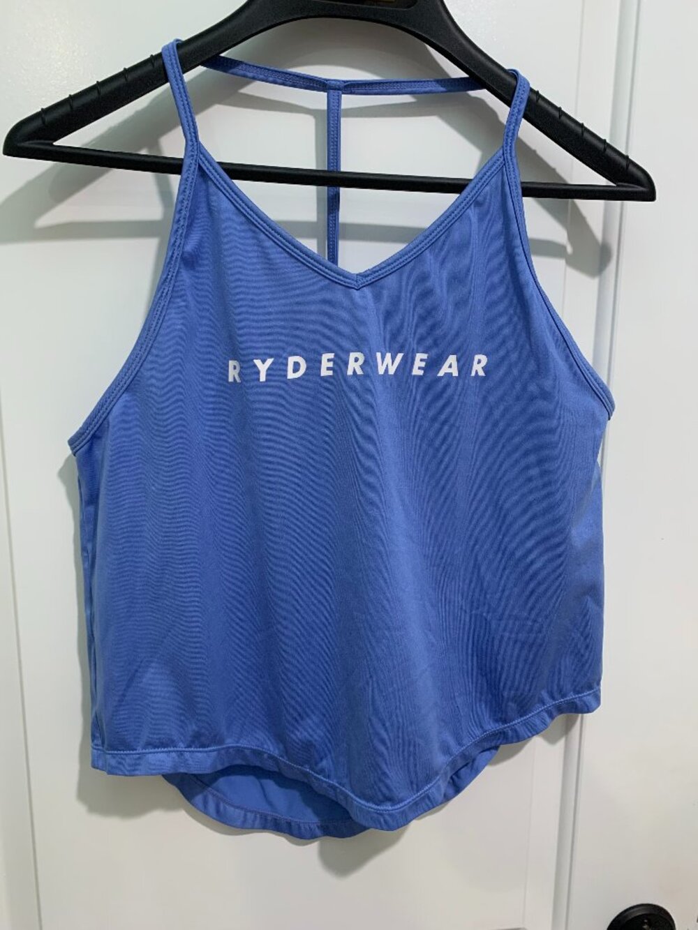 Ryderwear Blue Racerback Cropped Gym Tank Top Size XS